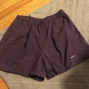 Purple Patagonia hiking shorts